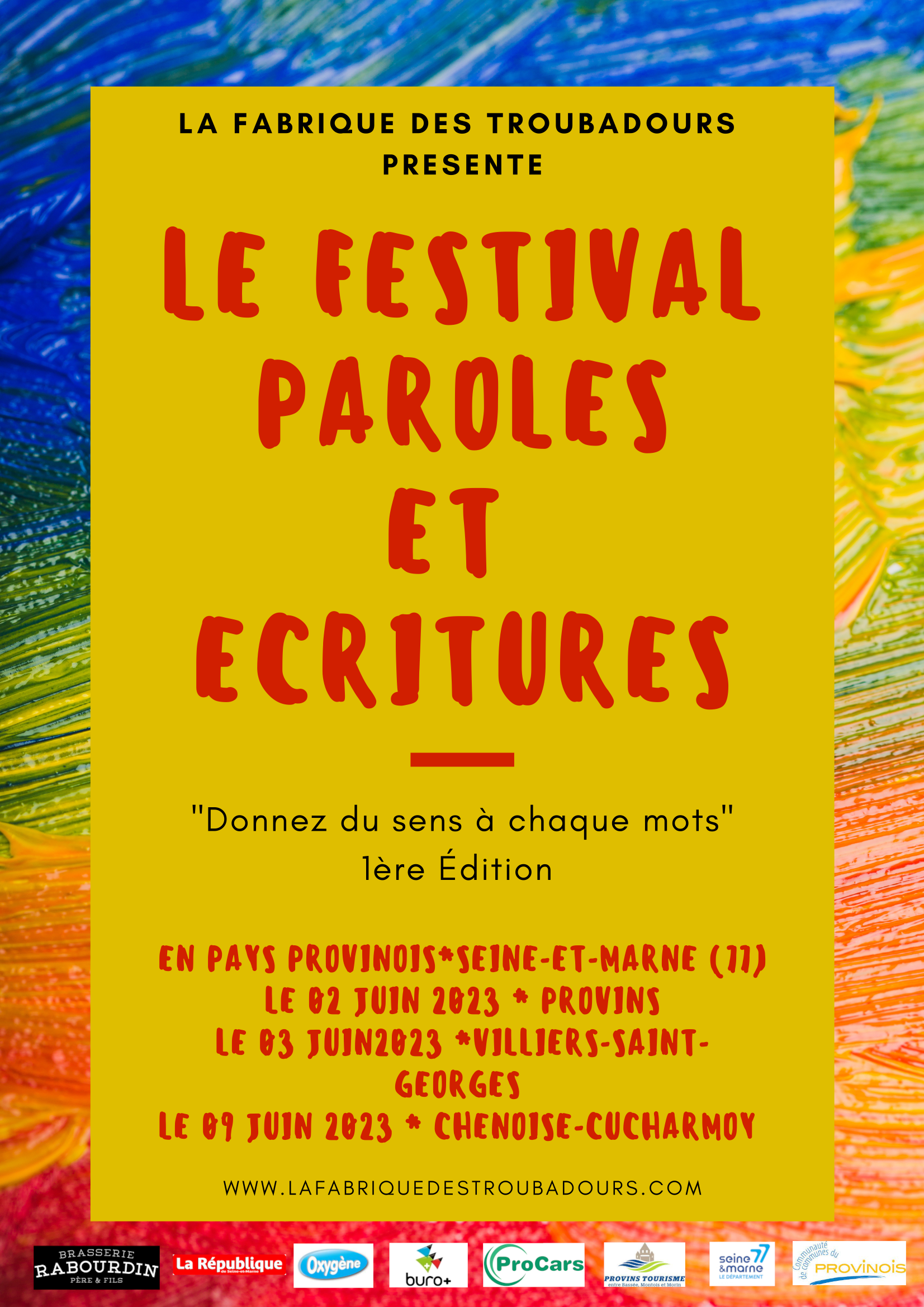 You are currently viewing FESTIVAL PAROLES ET ECRITURES – EN PAYS PROVINOIS  du 2 au 9 juin 2023