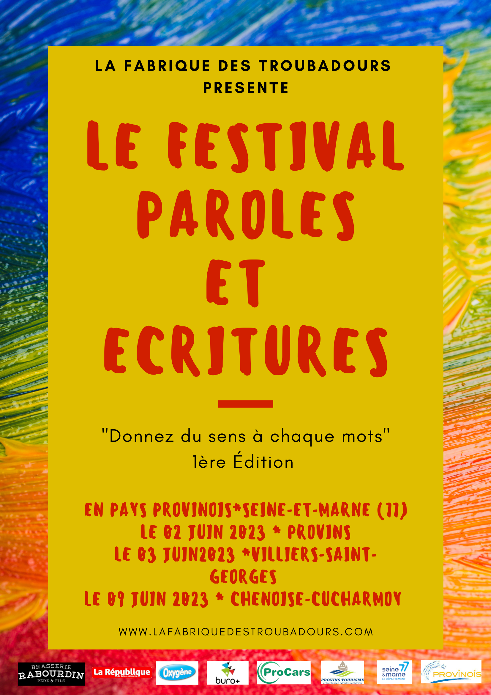 You are currently viewing FESTIVAL PAROLES ET ECRITURES – EN PAYS PROVINOIS du 2 au 9 juin 2023