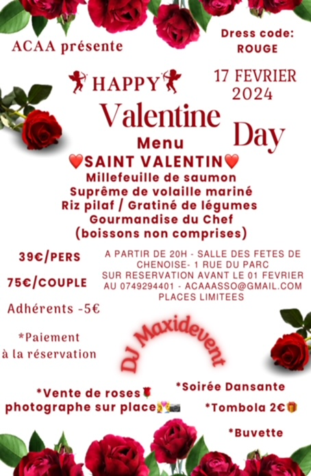 You are currently viewing HAPPY VALENTINE DAY / samedi 17 février 2024 / CHENOISE
