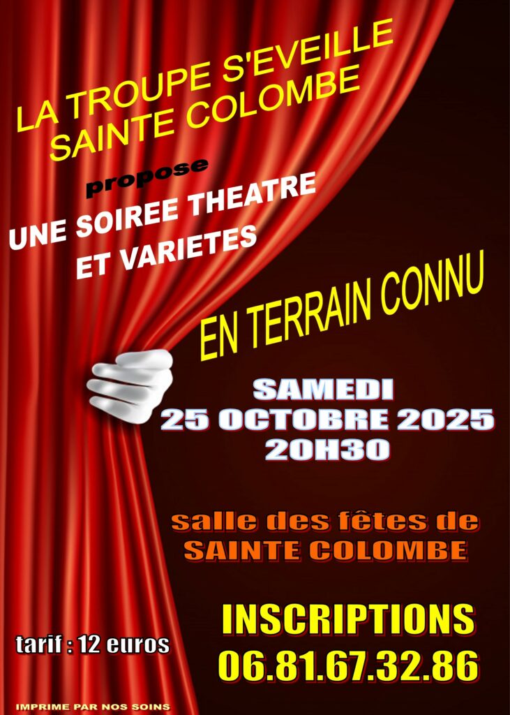 affiche théâtre sainte colombe