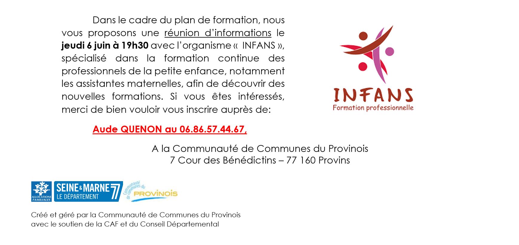 réunion infans - Communauté de communes du Provinois
