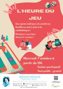 Affiche après-midi jeux de société 7 octobre